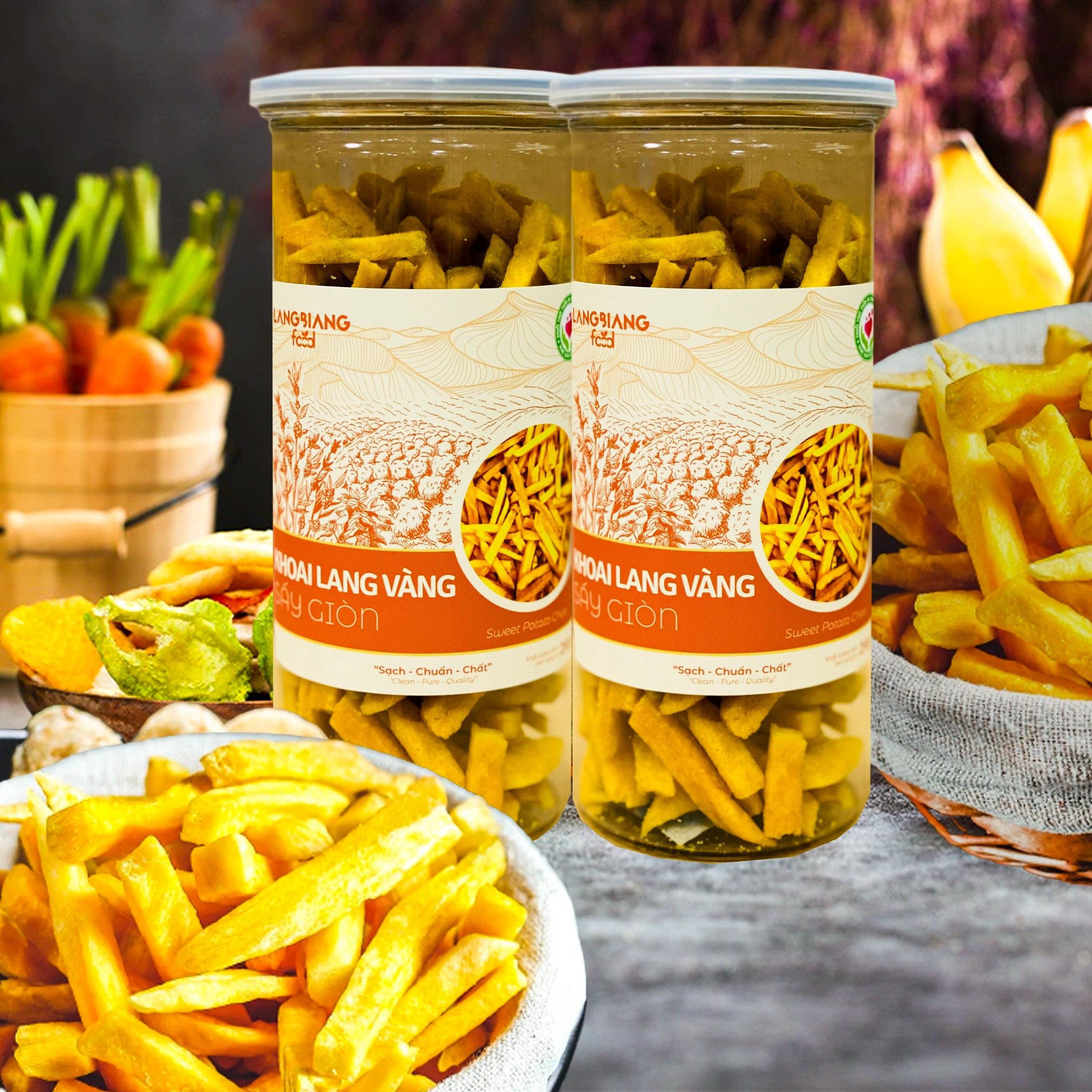 Khoai lang vàng sấy giòn hũ 250g