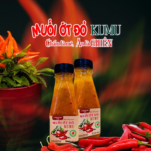 Muối ớt đỏ KUMU, 180g