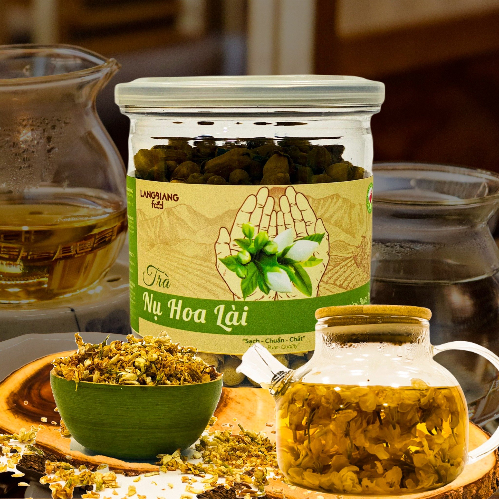 Trà nụ hoa lài LangBiang Food hũ 40g